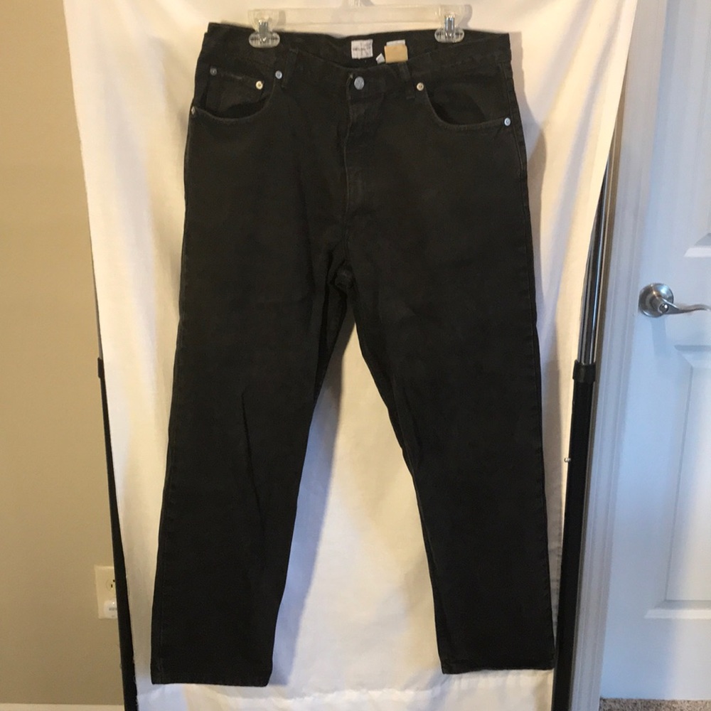 Calvin Klein mens size 36 black bootcut jeans